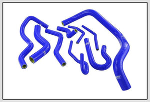 Blue & Yellow 9Pcs Silicone Radiator Coolant Hose Kit For Honda CIVIC SOHC D15 D16 EG EK 92-00 With PQY logo