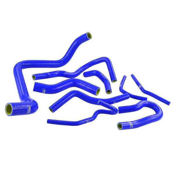 Planet Gates Blue & Yellow 9Pcs Silicone Radiator Coolant Hose Kit For Honda CIVIC SOHC D15 D16 EG EK 92-00 With PQY logo