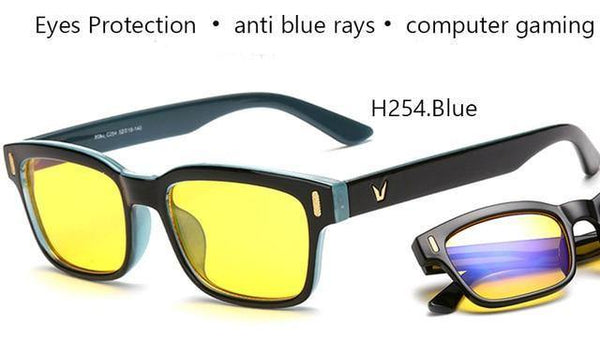 Planet Gates Blue-Yellow Anti Blue Rays Computer Glasses Men Blue Light Gaming Glasses Protection Myopia