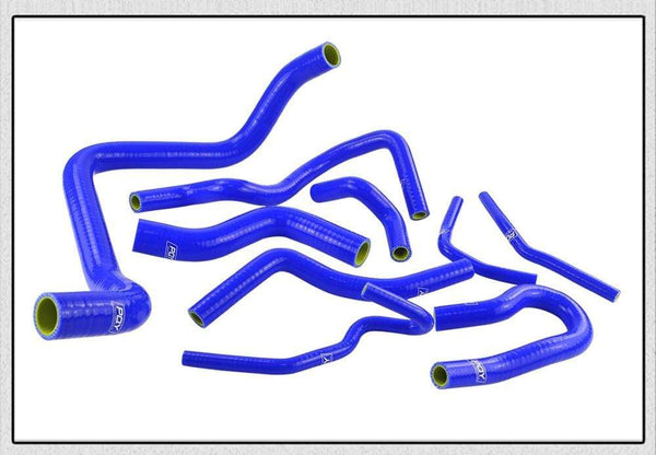 Planet Gates Blue & Yellow D15/16 Silicone Radiator Coolant Hose , Silicone hose kit With PQY logo For Honda CIVIC SOHC D15 D16 EG EK 92-00