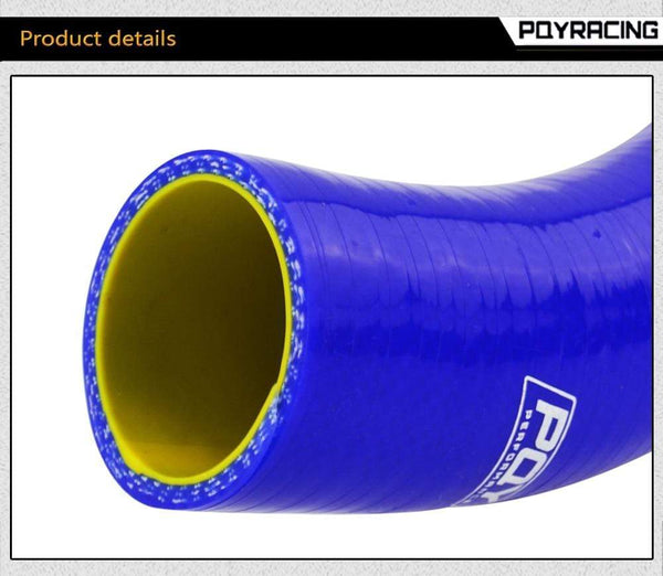 Planet Gates Blue & Yellow D15/16 Silicone Radiator Coolant Hose , Silicone hose kit With PQY logo For Honda CIVIC SOHC D15 D16 EG EK 92-00