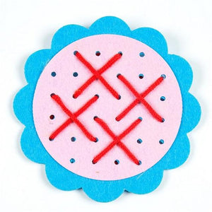 Planet Gates Blue16X16cm Teaching Kindergarten Manual DIY Weave Cloth Baby Early Learning Education Toys Montessori Teaching Aids Math Toys