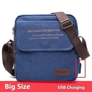 Planet Gates blue2  USB Bag High Quality Men Canvas Shoulder Bag Casual Travel Men's Crossbody Bag Male Messenger Bags 3 Size