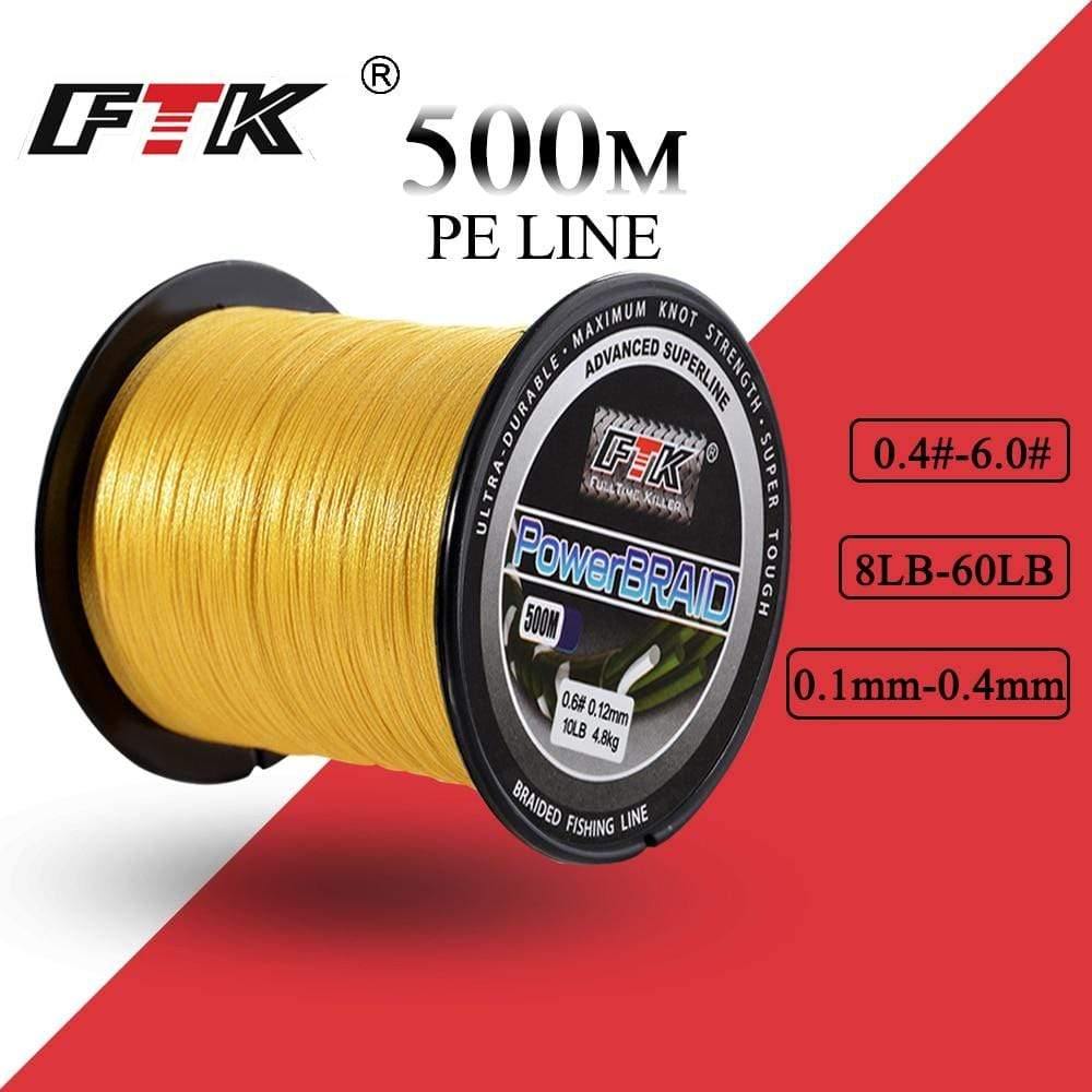 Planet Gates Blue500M / 0.4 Braided Line Fishing cord  8-60LB 0.1-0.4mm 4 Strand  Multifilament Fishing PE Braided Wire 500M Fishing line