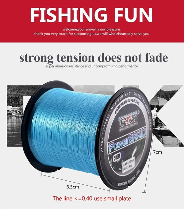Planet Gates Blue500M / 0.4 Braided Line Fishing cord  8-60LB 0.1-0.4mm 4 Strand  Multifilament Fishing PE Braided Wire 500M Fishing line