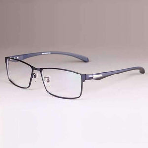 Planet Gates BlueFullRim Men Titanium Alloy Eyeglasses Frame for Men Eyewear Flexible Temples Legs IP Electroplating Alloy Material,Full Rim and Half Rim