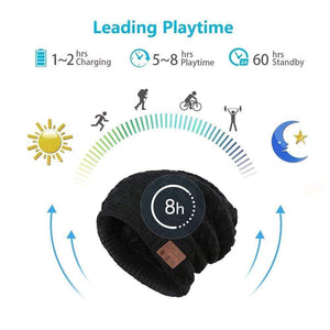 Planet Gates Bluetooth Beanie 5.0 for Men Women Smart Hat with Wireless Sport Headphones Knit Speaker Cap As Unique Gifts, Built-in Mic
