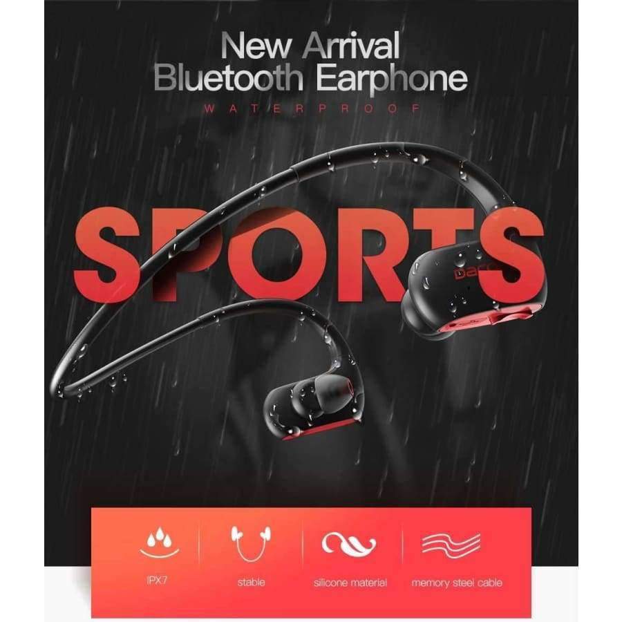 Planet Gates Bluetooth Headphone Bass IPX7 Waterproof Wireless Headset Bass Stereo Earphone with Microphone for Samsung iPhone