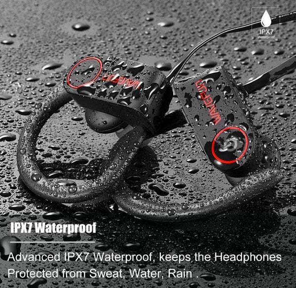 Planet Gates Bluetooth headphones IPX7 waterproof wireless headphone sports bass bluetooth earphone with mic for phone iPhone xiaomi