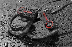 Planet Gates Bluetooth headphones IPX7 waterproof wireless headphone sports bass bluetooth earphone with mic for phone iPhone xiaomi