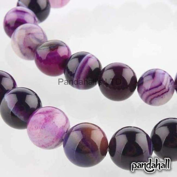 Planet Gates BlueViolet 48pcs/pack Round Beads Natural Stone 8mm for Jewelry Making DIY Bracelets Necklaces Dyed