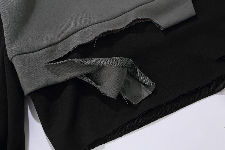 Planet Gates BM832 gray / M Pullover Men Fake two pieces Hooded high quality Sweatshirts Cotton Hip Hop Letter printed Men Ribbon Oversized Hoodies