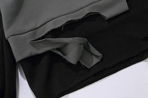 Planet Gates BM832 gray / M Pullover Men Fake two pieces Hooded high quality Sweatshirts Cotton Hip Hop Letter printed Men Ribbon Oversized Hoodies