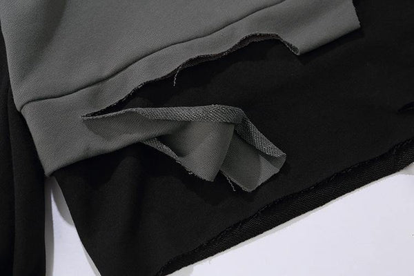 Planet Gates BM832 gray / M Pullover Men Fake two pieces Hooded high quality Sweatshirts Cotton Hip Hop Letter printed Men Ribbon Oversized Hoodies