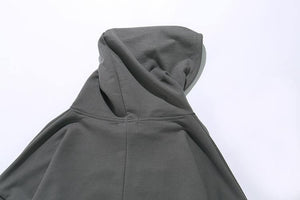 Planet Gates BM832 gray / M Pullover Men Fake two pieces Hooded high quality Sweatshirts Cotton Hip Hop Letter printed Men Ribbon Oversized Hoodies