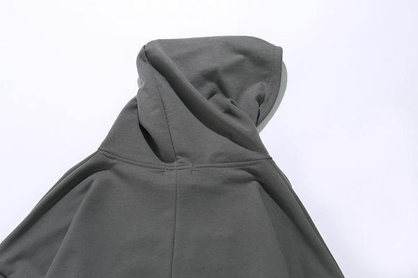 Planet Gates BM832 gray / M Pullover Men Fake two pieces Hooded high quality Sweatshirts Cotton Hip Hop Letter printed Men Ribbon Oversized Hoodies