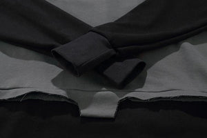 Planet Gates BM832 gray / M Pullover Men Fake two pieces Hooded high quality Sweatshirts Cotton Hip Hop Letter printed Men Ribbon Oversized Hoodies