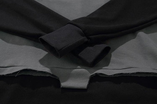 Planet Gates BM832 gray / M Pullover Men Fake two pieces Hooded high quality Sweatshirts Cotton Hip Hop Letter printed Men Ribbon Oversized Hoodies