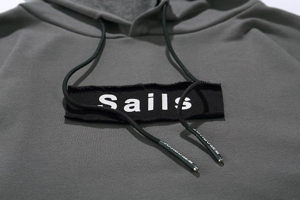 Planet Gates BM832 gray / M Pullover Men Fake two pieces Hooded high quality Sweatshirts Cotton Hip Hop Letter printed Men Ribbon Oversized Hoodies