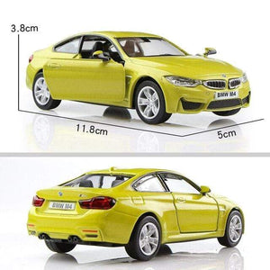 Planet Gates BMW M4 Gold 1:36 Alloy Car Honda Acura Chevrolet Dodge Golf RMZ city Diecasts Toy Vehicles Simulation Exquisite Model 5 Inch Children Gifts