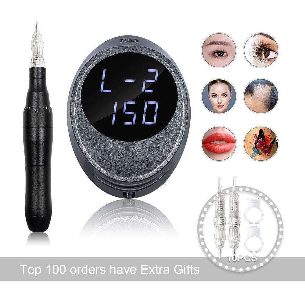 Planet Gates BMX Dermografo Permanent Makeup Machine Pen Quiet Motor Tattoo Gun For Eyebrow PMU Tattoo linder and shader
