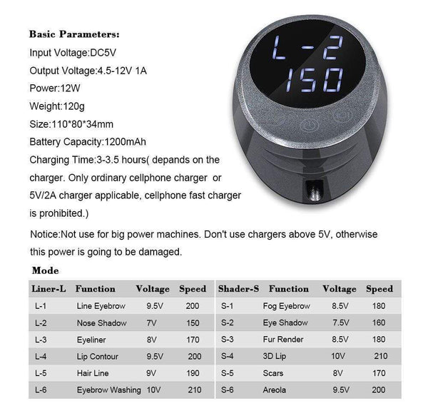 Planet Gates BMX Dermografo Permanent Makeup Machine Pen Quiet Motor Tattoo Gun For Eyebrow PMU Tattoo linder and shader