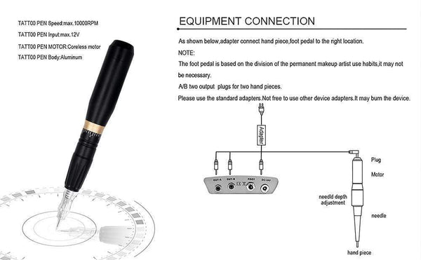 Planet Gates BMX HP100P300 Permanent Makeup Machine Rotary Tattoo Machine Pen For Eyebrow Eyeliner Lip PMU Machine Tattoo Kits