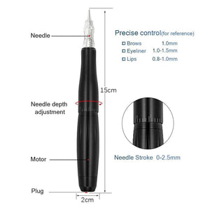 Planet Gates BMX Permanent Makeup Machine PMU Tattoo Machine Kits Professional Tattoo Pen For Eyebrow Eyeliner Lip Tattoo Set P100LW002