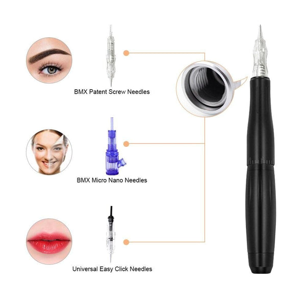Planet Gates BMX Permanent Makeup Machine PMU Tattoo Machine Kits Professional Tattoo Pen For Eyebrow Eyeliner Lip Tattoo Set P100LW002