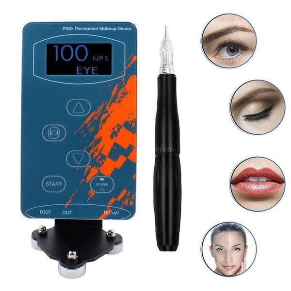 Planet Gates BMX Permanent Makeup Machine PMU Tattoo Machine Kits Professional Tattoo Pen For Eyebrow Eyeliner Lip Tattoo Set P100LW002