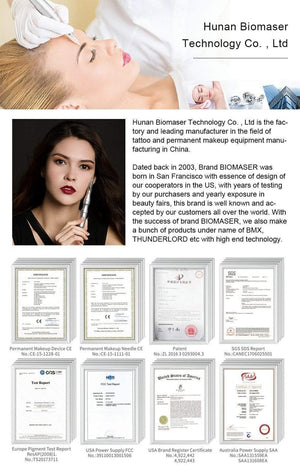 Planet Gates BMX Rotary Tattoo Machine Pen PMU Machine Permanent Makeup Machine Eyebrow Tattoo Kits Professional for Eyebrow Eyeliner Lip