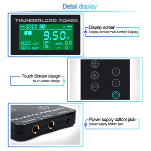 Planet Gates BMX Tattoo Kit Permanent Makeup Machine Set Rotary Tattoo Machine Gun LCD Tattoo Power Supply TP-5 for Tattoo Artist