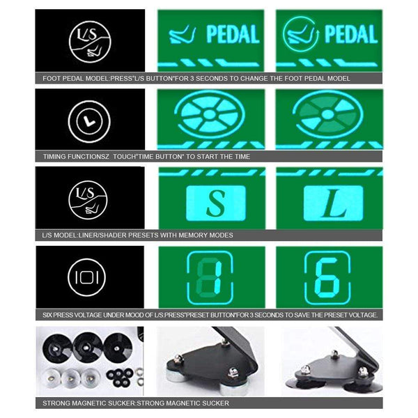 Planet Gates BMX Tattoo Kit Permanent Makeup Machine Set Rotary Tattoo Machine Gun LCD Tattoo Power Supply TP-5 for Tattoo Artist