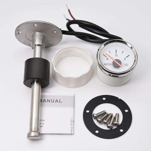 Planet Gates Boat Car 52MM Water Level Gauges 0-190ohm Red Backlight Marine Water Tank Level Indicator Meter Water Level Sensor 100-550MM