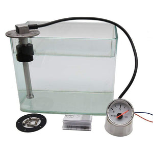 Planet Gates Boat Car 52MM Water Level Gauges 0-190ohm Red Backlight Marine Water Tank Level Indicator Meter Water Level Sensor 100-550MM