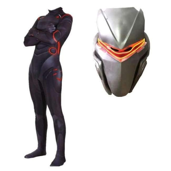 Planet Gates Bodysuit Led mask / S / Men Adult Kids Game Cosplay Costume Omega Oblivion link Zentai Bodysuit Suit Jumpsuits Led Mask Halloween
