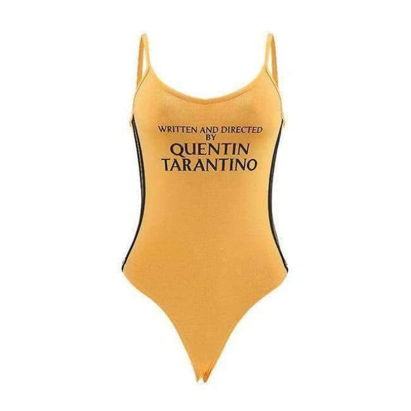 Planet Gates Bodysuits / L Fashion Quentin Tarantino Sexy Crop Tops Women Side Stripe Long Sleeve Turtleneck Cotton Knitted Short tshirt Lady