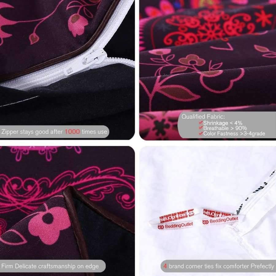 Planet Gates Bohemia Duvet Cover / USA California King / China Bedding Mandala Bedding Set Queen Soft Bedclothes Twill Bohemian Print Duvet Cover Set with Pillowcases 4pcs Bed Set Home