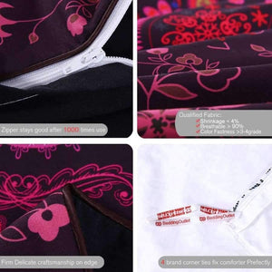 Planet Gates Bohemia Duvet Cover / USA California King / China Bedding Mandala Bedding Set Queen Soft Bedclothes Twill Bohemian Print Duvet Cover Set with Pillowcases 4pcs Bed Set Home