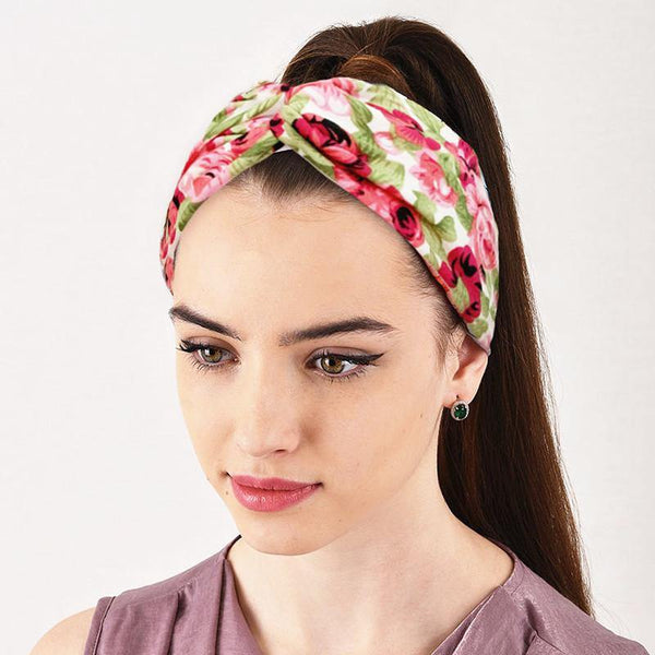 Boho Flower Headbands For Women Vintage Strecth Hairbands Bows Headband Yoga Turban Headwrap Girls Hair Accessories