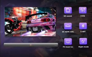 Planet Gates BOMAKER 100W TV Sound Bar Wired&Wireless Bluetooth Home 9 EQs/Deep Bass/CEC Remote/3D Surround SoundBar PC Theater TV Speaker