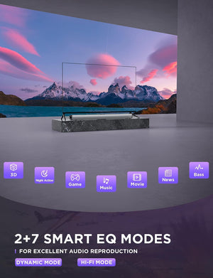 Planet Gates BOMAKER 100W TV Sound Bar Wired&Wireless Bluetooth Home 9 EQs/Deep Bass/CEC Remote/3D Surround SoundBar PC Theater TV Speaker
