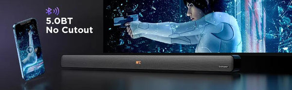 Planet Gates BOMAKER 100W TV Sound Bar Wired&Wireless Bluetooth Home 9 EQs/Deep Bass/CEC Remote/3D Surround SoundBar PC Theater TV Speaker