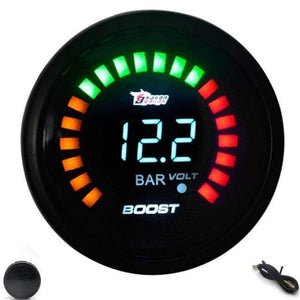Planet Gates Boost BAR DRAGON GAUGE 2" 52mm Boost/Water Temp/Oil Temp/Oil Pressure/Tachometer/Volt/Air Fuel Ratio/EGT/Vacuum Meter Digital+Gauge Pods