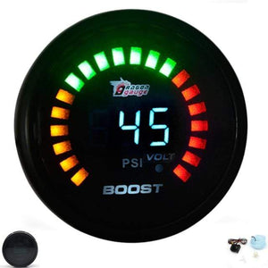 Planet Gates Boost PSI DRAGON GAUGE 2" 52mm Boost/Water Temp/Oil Temp/Oil Pressure/Tachometer/Volt/Air Fuel Ratio/EGT/Vacuum Meter Digital+Gauge Pods