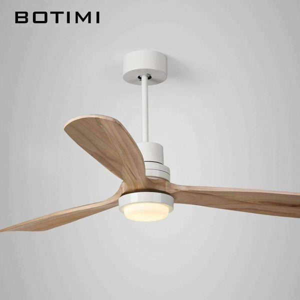 Planet Gates Botimi New LED Ceiling Fan For Living Room 220V Wooden Ceiling Fans With Lights 52 Inch Blades Cooling Fan Remote Fan Lamp
