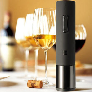 Bottle Opener Huohou Automatic Wine Bottle Kit Electric Corkscrew With Foil Cutter Bar Tools Bottle Opened Dropshipping