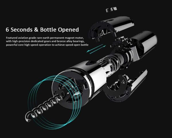 Bottle Opener Huohou Automatic Wine Bottle Kit Electric Corkscrew With Foil Cutter Bar Tools Bottle Opened Dropshipping