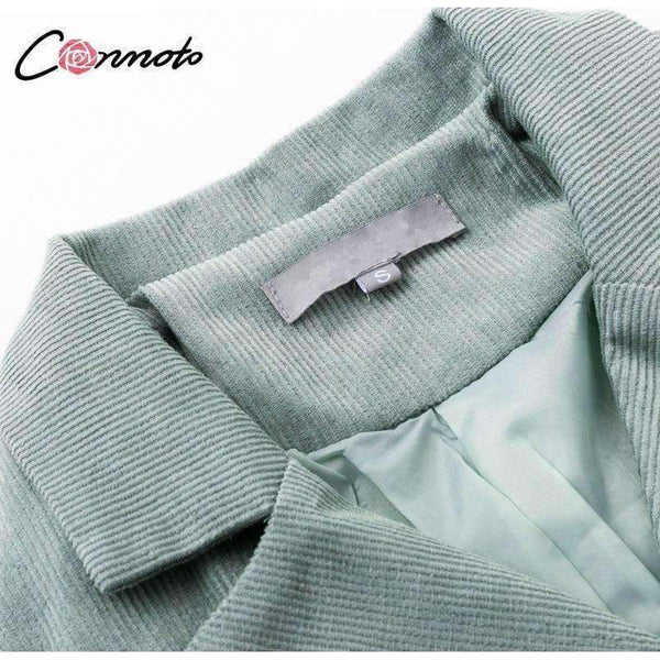 Planet Gates Bottom / S Blazer Coat Set Business Casual Women Suits Vintage Double Breasted Zipper Pant Ladies 2 Pieces Blazer Pant Set