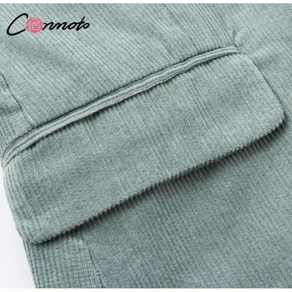 Planet Gates Bottom / S Blazer Coat Set Business Casual Women Suits Vintage Double Breasted Zipper Pant Ladies 2 Pieces Blazer Pant Set